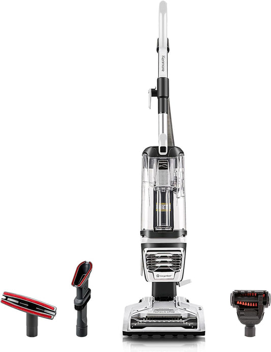 Kenmore DU4399 Featherlite Lift-Up Bagless Upright Vacuum 2-Motor Power Suction Lightweight Carpet Cleaner with Hair Eliminator Brushroll, HEPA Filter and 2 Cleaning Tools, White