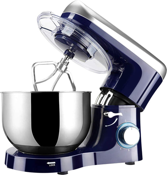 Stand Mixer, 6 QT 660W 6-Speed Tilt-Head Food Mixer, Kitchen Electric Mixer with Dough Hook, Wire Whip & Beater