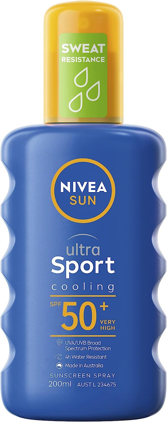 NIVEA SUN Ultra Sport Cooling Sunscreen SPF50+ (200ml)