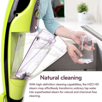 H2O HD Steam Mop & Handheld Steam Cleaner | 3-in-1 Floor Steamer | 1500W Power & 450ml Removable Tank