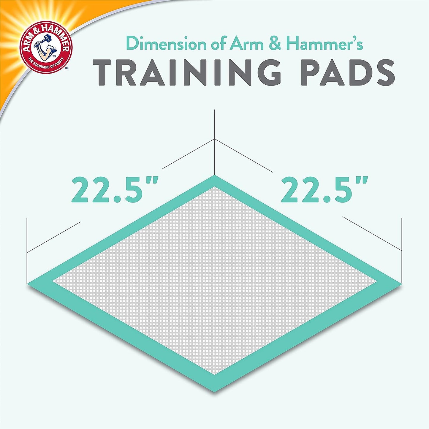 Arm & Hammer Green Tea Pet Training Pads | 50-Ct Dog Training Pads with Super Absorbing Green Tea Baking Soda for 2X The Odor Control | Leakproof & Recycled Training Pads for Dogs,White