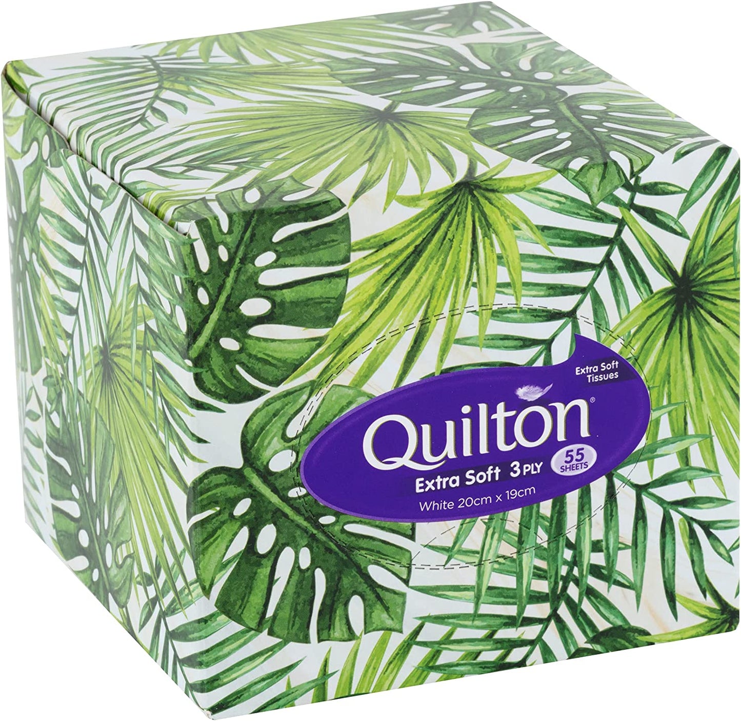 Quilton Extra Soft 3 Ply 55 Tissues Cubic Box Pack 12 packs