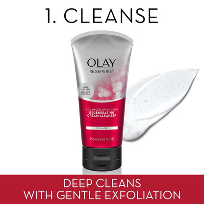 Face Wash by Olay Anti-Aging Skincare Kit with Regenerist Cleanser, Moisturizer & Eye Cream,US PRODUCT
