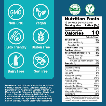 Venture Pal Sugar Free Electrolyte Powder Packets - Liquid Daily IV Hydration Packets| 16 Sticks