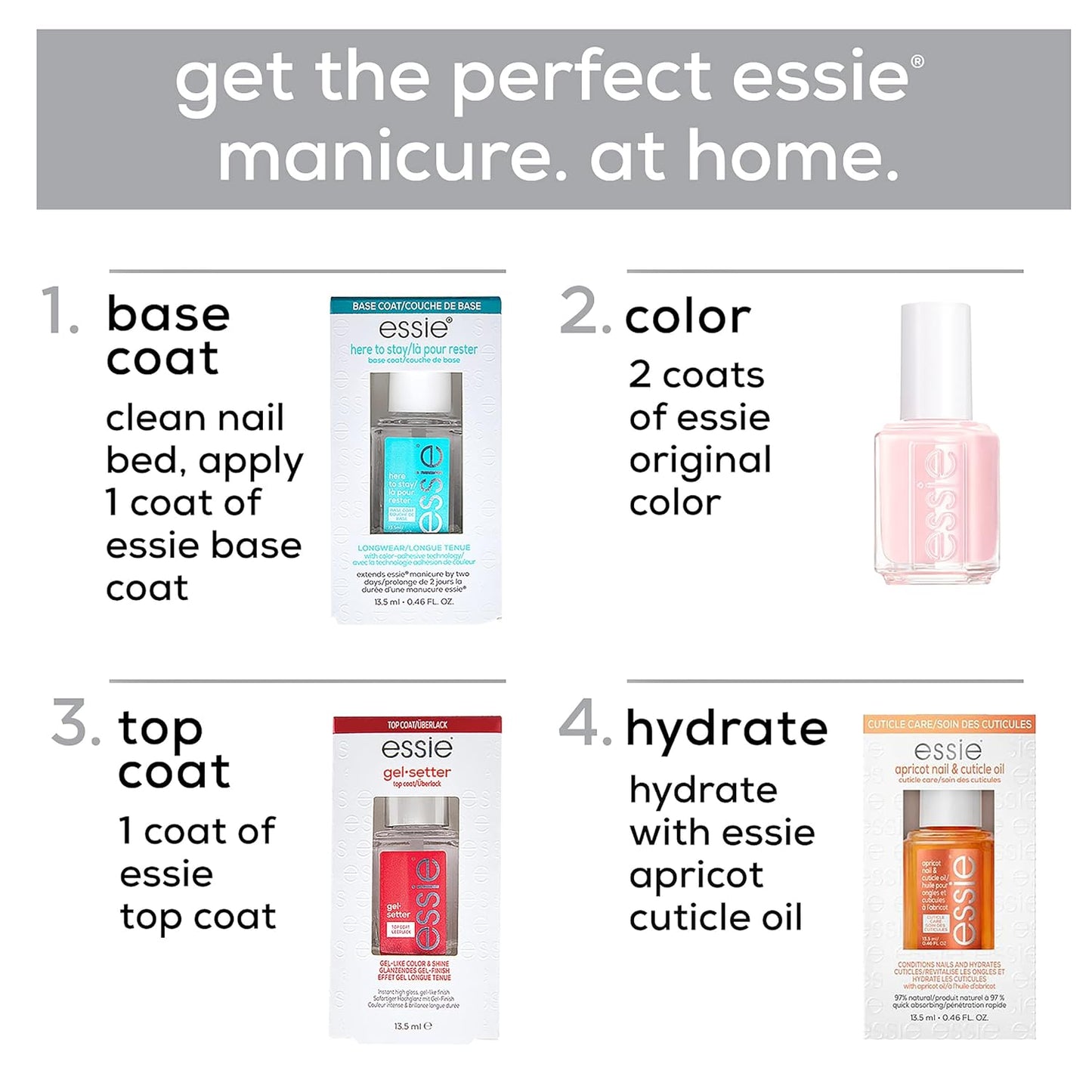 essie Nail Care, 8-Free Vegan, Apricot Nail and Cuticle Oil, softened and nourished cuticles, 0.46 fl oz