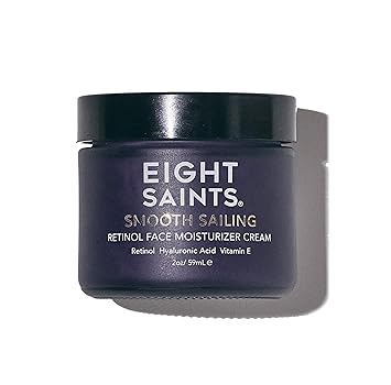 Eight Saints Retinol Facial Moistuizer Cream, For Firming Face, Neck & Eye Wrinkles and Lines, Deep Hydrating Lotion, Fragrance-Free, 2 Ounces
