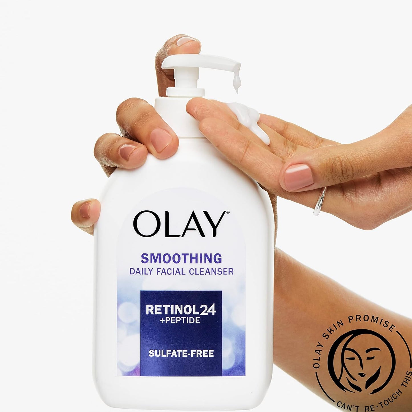 Olay Retinol 24 + Peptide Face Wash, Smoothing, Sulfate-Free, 16 oz