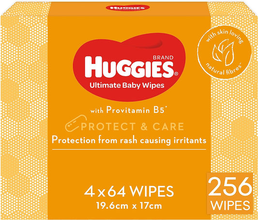 Huggies Ultimate Baby Wipes Protect & Care 256 Coun