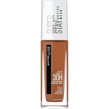 Maybelline New York Super Stay Full Coverage Liquid Foundation Active Wear Makeup, Up to 30Hr Wear, Transfer, Sweat & Water Resistant, Matte Finish, Coconut,