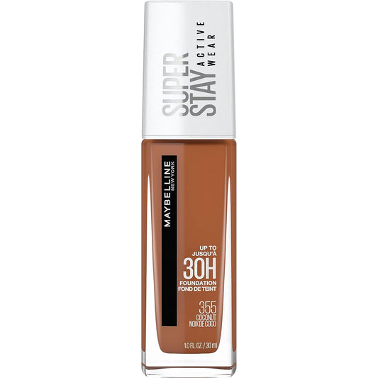 Maybelline New York Super Stay Full Coverage Liquid Foundation Active Wear Makeup, Up to 30Hr Wear, Transfer, Sweat & Water Resistant, Matte Finish, Coconut,