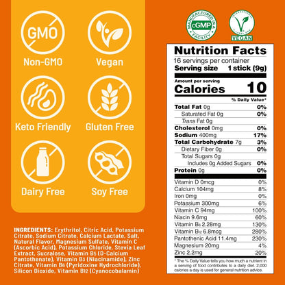 Venture Pal Sugar Free Electrolyte Powder Packets - Liquid Daily IV Hydration Packets, 16 Sticks