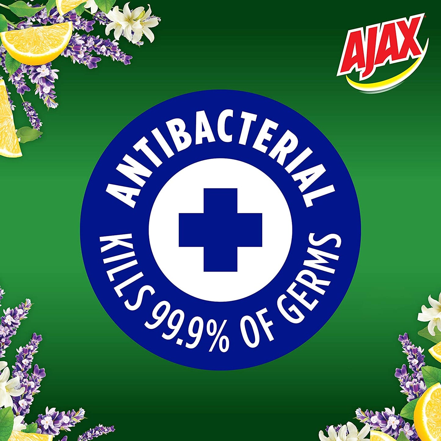 Ajax Spray n' Wipe Multi-Purpose Cleaner Trigger, Antibacterial Disinfectant, 500mL, Lavender & Citrus