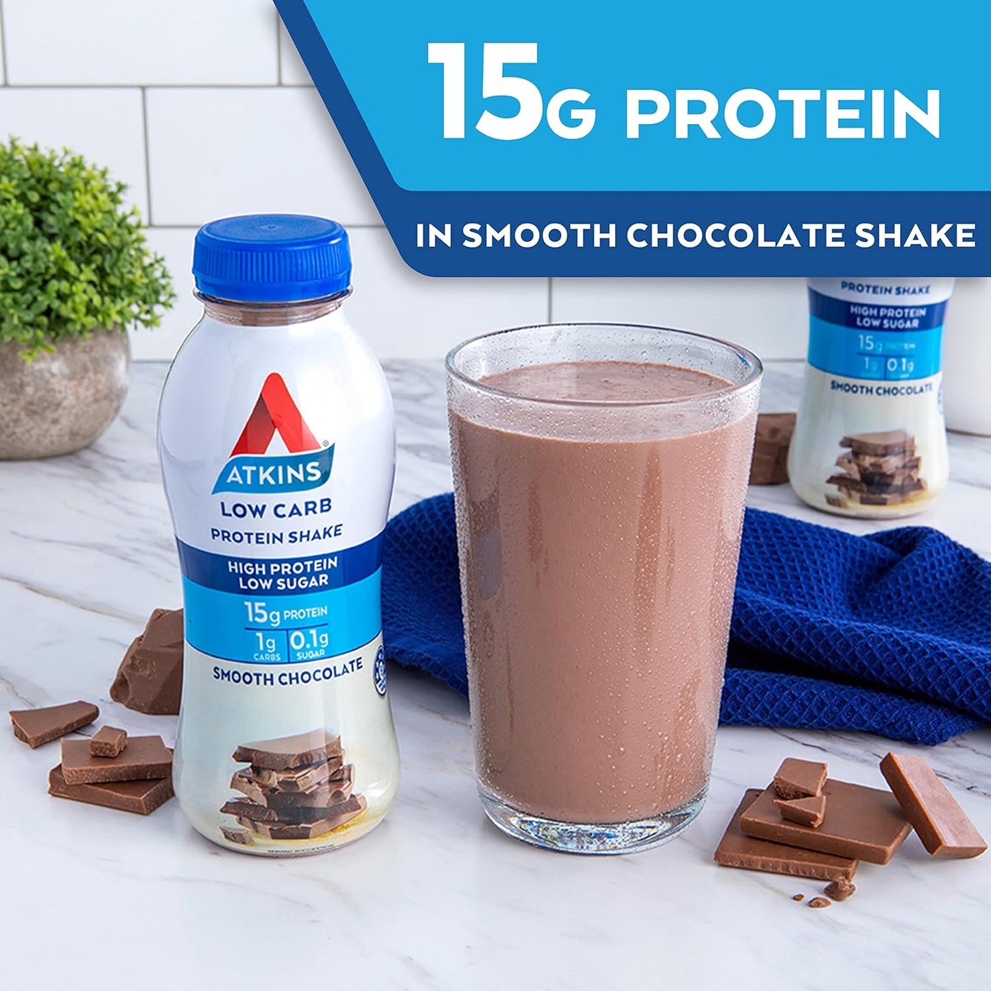 Atkins Chocolate Lo Carb Protein Shake 330 ml (Pack of 6)