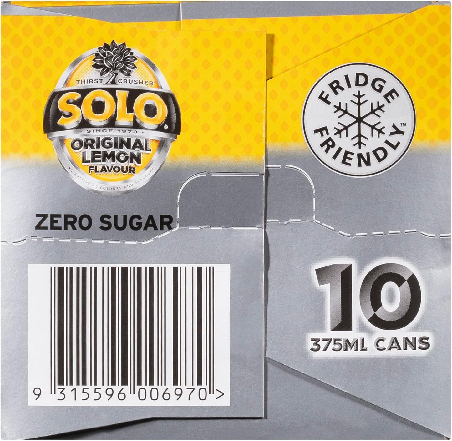 Solo Zero Sugar Soft Drink Can, 10 x 375ml