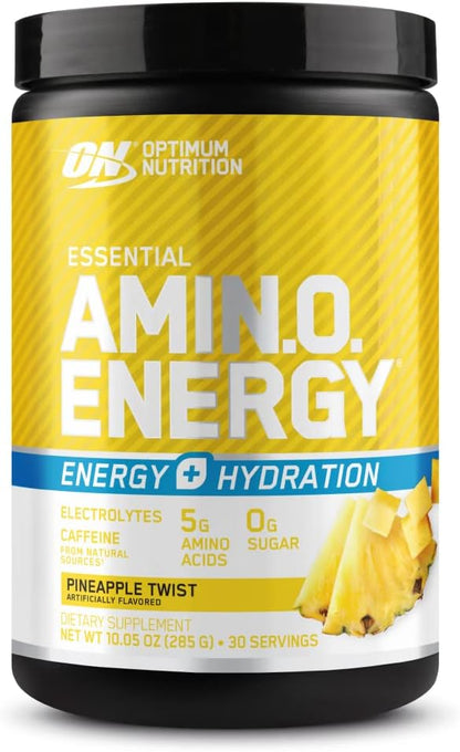 OPTIMUM NUTRITION Amino Energy + Electrolytes Powder, Pineapple Twist, 285g, 30 Servings