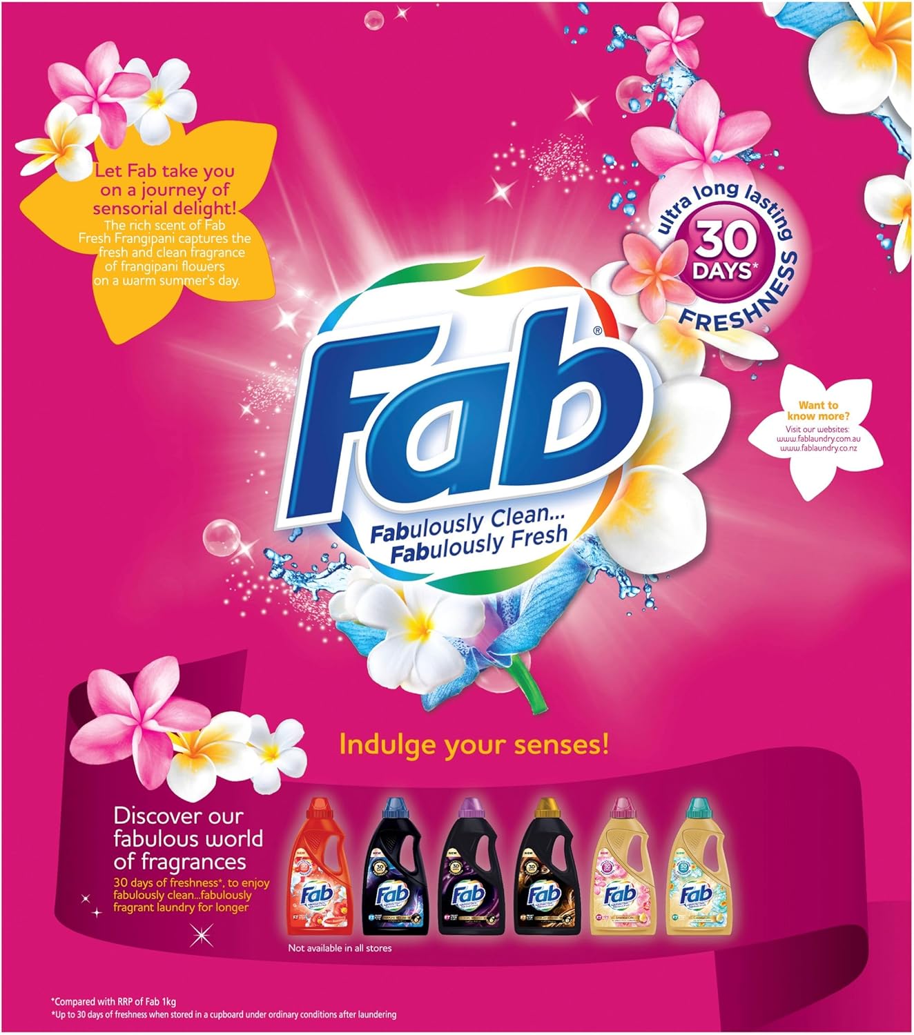 Fab Fresh Frangipani Laundry Powder Detergent 4Kg