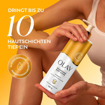Olay Vitamin C Brightening Body Lotion, 24HR Moisturising Cream