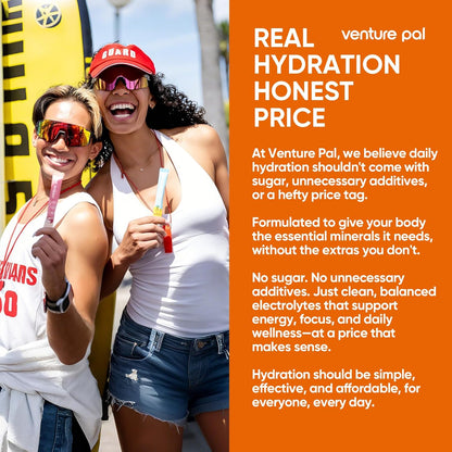 Venture Pal Sugar Free Electrolyte Powder Packets - Liquid Daily IV Hydration Packets, 16 Sticks