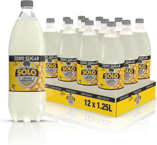 Solo Zero Sugar Lemon Pineapple Drink Bottle 1.25L (Pack of 12)
