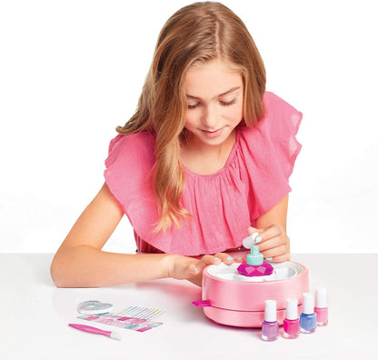 Make It Real - Light Magic Dryer and Nail Polish Set for Girls and Teens - Includes 5 Nail Polish Colors, Nail Dryer, Nail Art Stickers, and Nail File