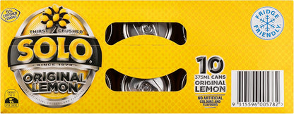 Solo Lemon Soft Drink Can, 10 x 375ml