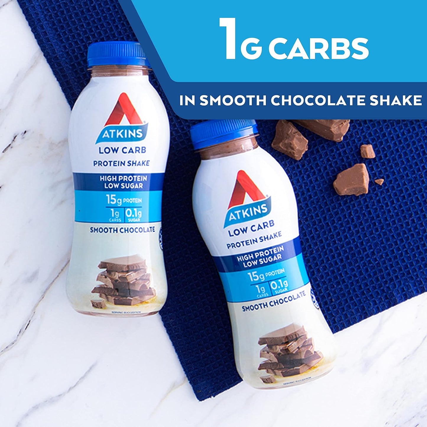 Atkins Chocolate Lo Carb Protein Shake 330 ml (Pack of 6)