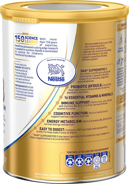 Nestlé NAN SUPREMEpro 3, Premium Toddler 1+ Years Milk Drink Powder – 800g