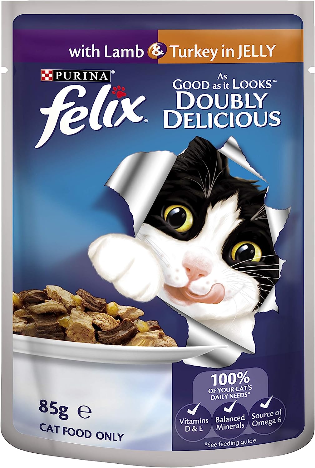 Felix Doubly Delicious - Meat Selection In Jelly, Adult And Senior, 60X85G