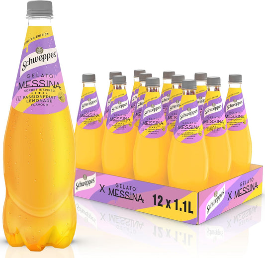 Schweppes Passionfruit Lemonade 1.1 Litre (Pack of 12)