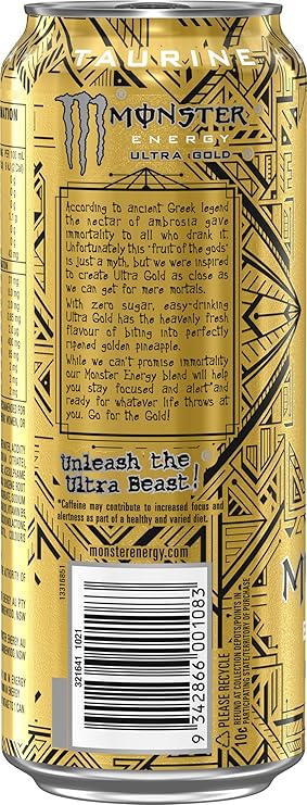 Monster Energy Drink Ultra Gold 24 x 500ml