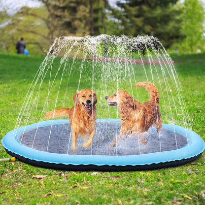 Splash Pad - Splash Pad for Kids and Dog, Dog Splash Pad, 67'' Inflatable Water Summer Pool Toys, Outdoor Play Mat for Kids & Toddlers - Navy