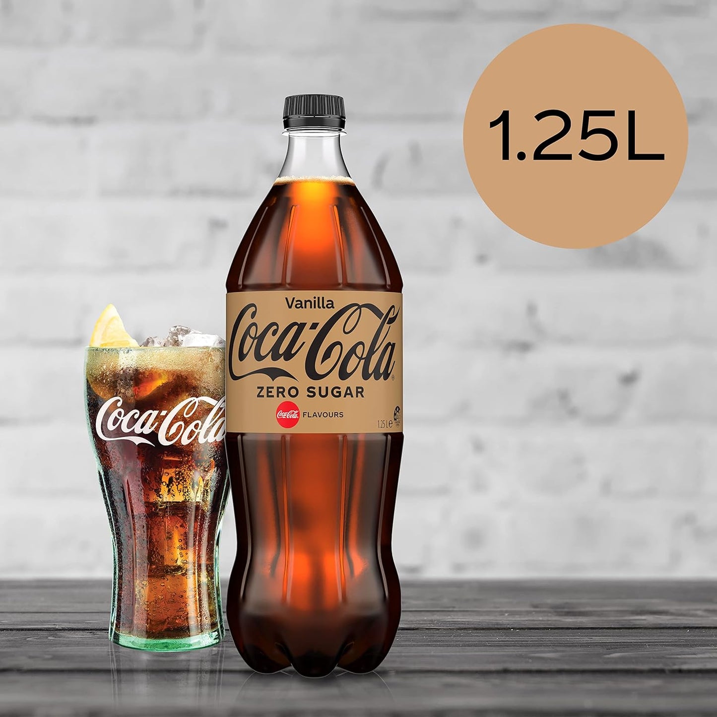 Coca-Cola Zero Sugar Vanilla Soft Drink Multipack Bottles 12 x 1.25L