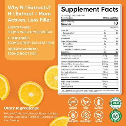 Venture Pal Calming Powdered Drink Mix, Magnesium Glycinate, Ashwagandha,sugar free