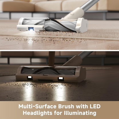 dreame R10 Pure Cordless Vacuum Cleaner, Stick Vacuum Cleaner for Home, 120AW Powerful Suction, Anti-Tangle, LED Headlights, Up to 60 Mins Runtime, Lightweight for Carpet, Hard Floor, Pet Hair