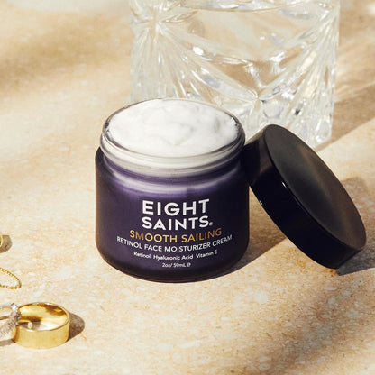 Eight Saints Retinol Facial Moistuizer Cream, For Firming Face, Neck & Eye Wrinkles and Lines, Deep Hydrating Lotion, Fragrance-Free, 2 Ounces