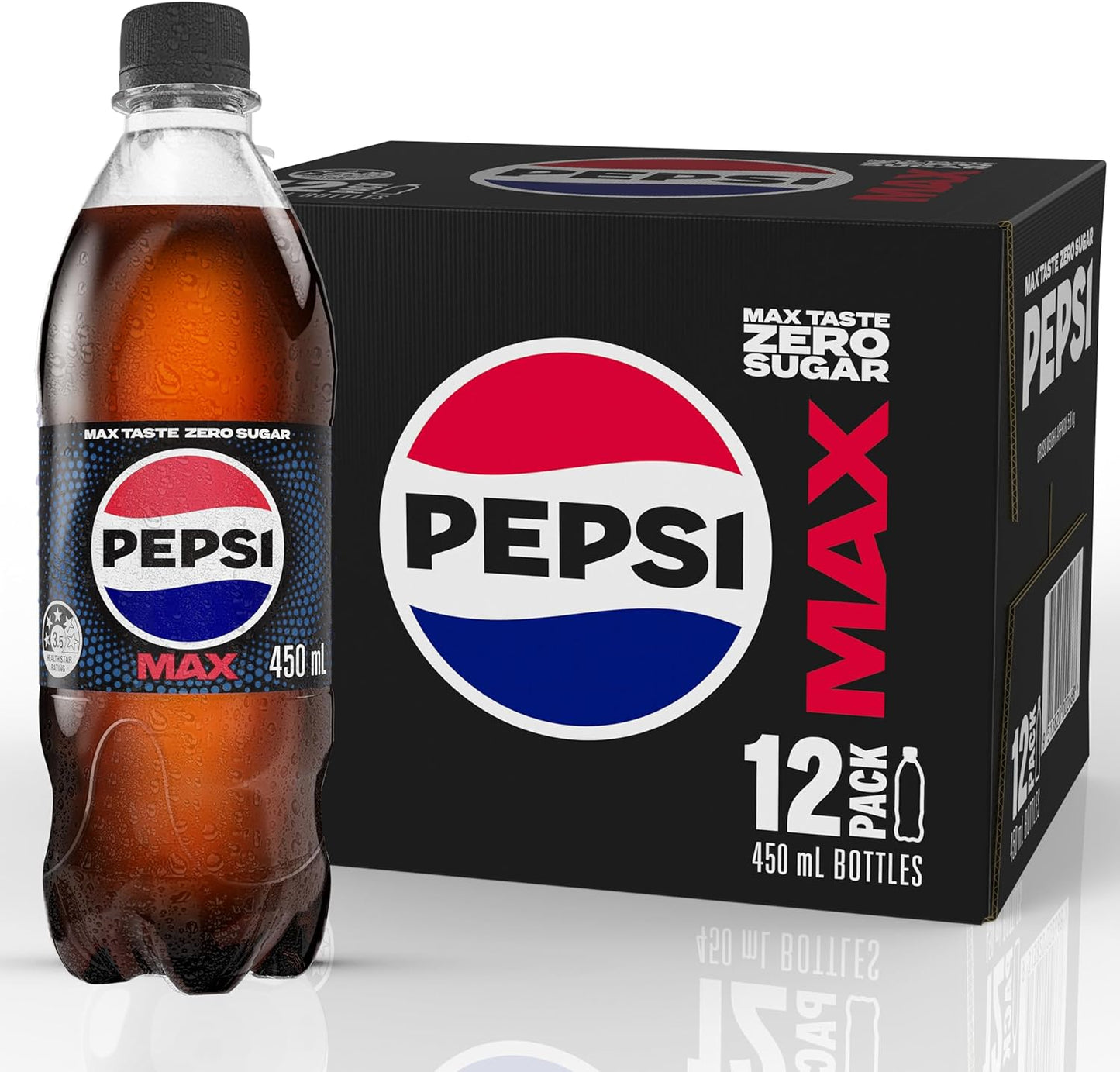 Pepsi Max Zero Sugar Cola 12 x 450ml
