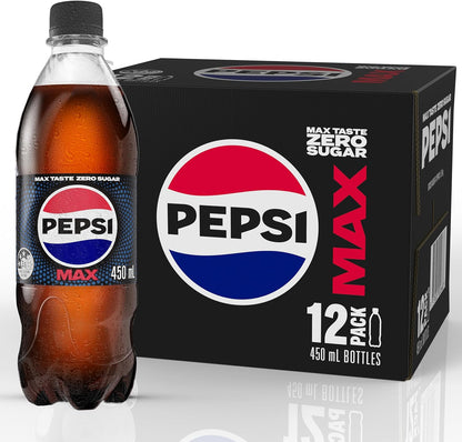 Pepsi Max Zero Sugar Cola 12 x 450ml