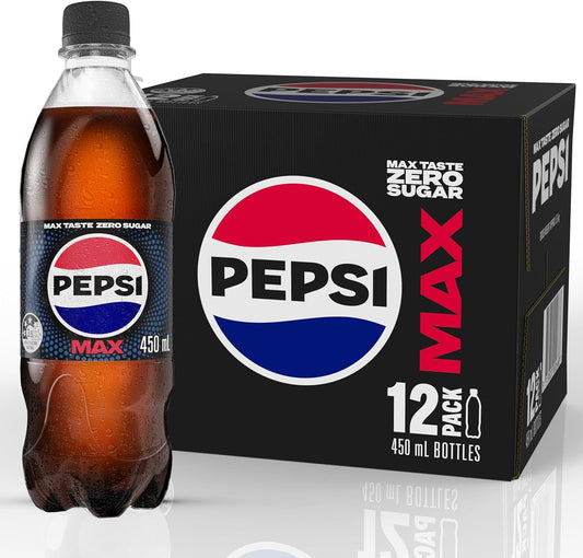 Pepsi Max Zero Sugar Cola 12 x 450ml