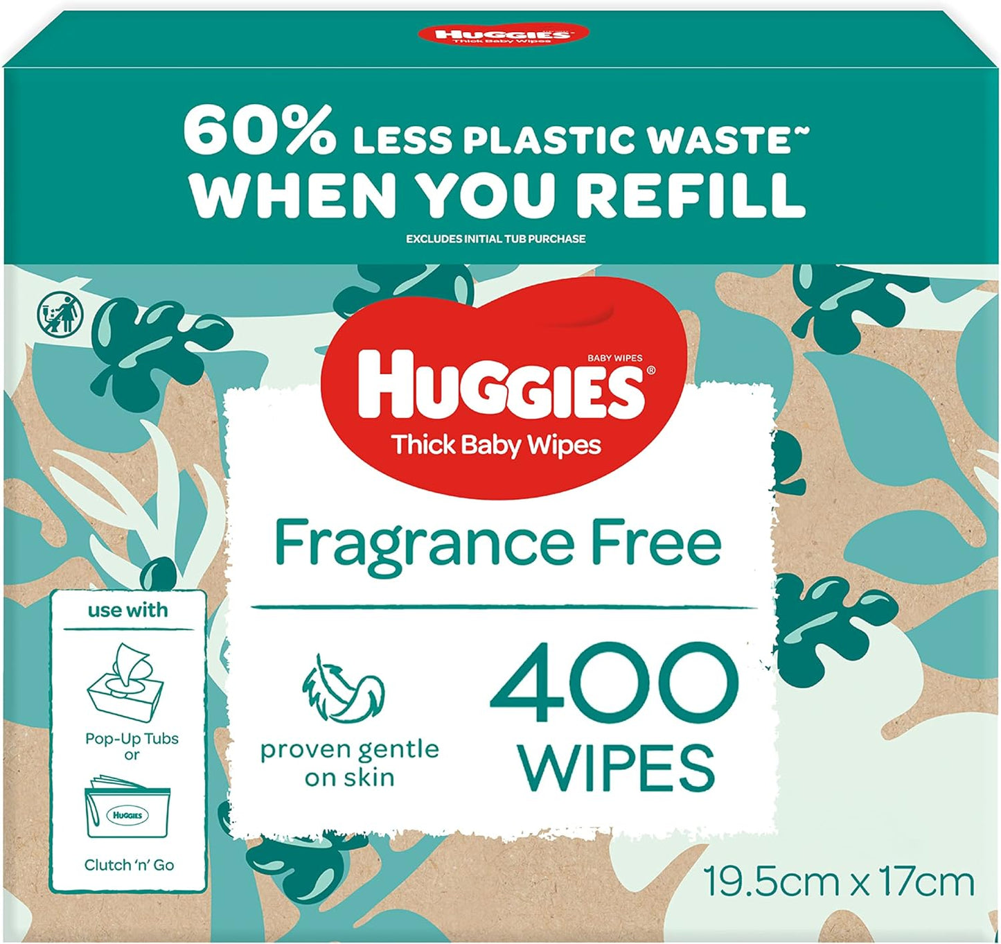 HUGGIES Baby Wipes Fragrance Free, 400 Wipes Refill Pack