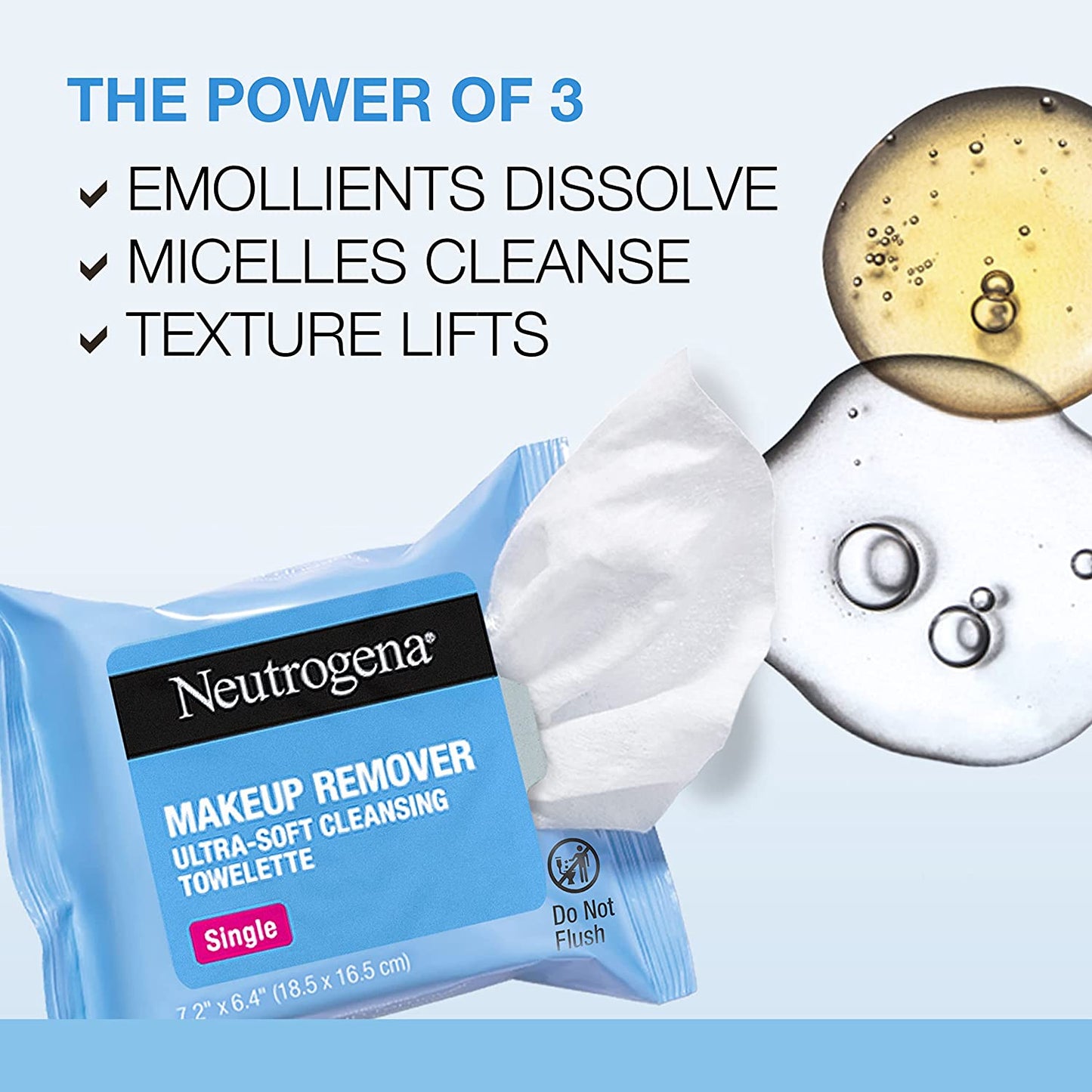 Neutrogena Makeup Remover Facial Cleansing Towelette Singles 20 counts