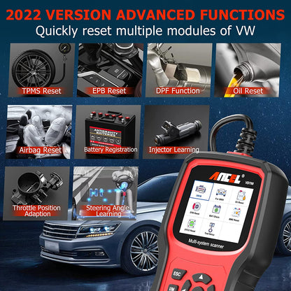 ANCEL VD700 All System OBD2 Scanner with 8 Special Functions for VAG Vehicles Diagnosis