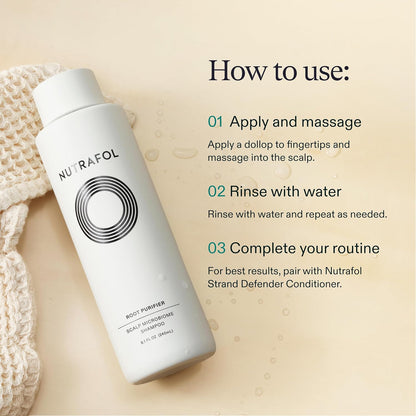 Nutrafol Shampoo, Cleanse and Hydrate Hair and Scalp, Improves Hair Volume, Strength and Texture 240ML