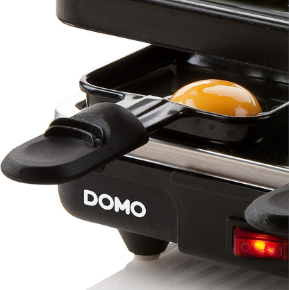 Domo DO9147G Raclette Grill, Alloy Steel, 600 W, Black