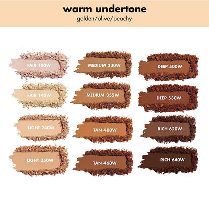 Camo Powder Foundation, Lightweight, Primer-Infused Buildable & Long-Lasting Medium-to-Full Coverage Foundation, Medium 330 W