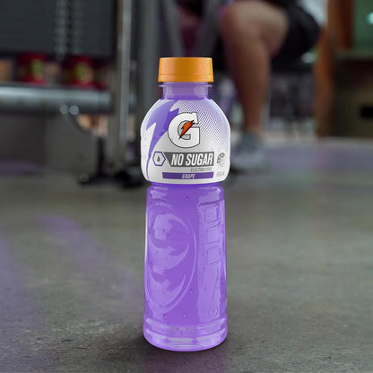 Gatorade No Sugar Grape Sports Drink, 12 x 600ml