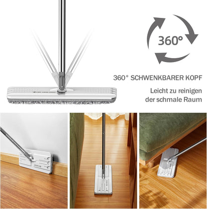 JOYMOOP Flat Mops, Microfiber Mop for Floor Cleaning and Wall Cleaner, 50"