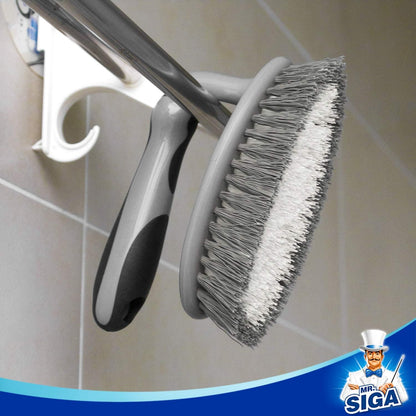 MR.SIGA Heavy Duty Scrub Brush with Comfortable Grip 2-Pack