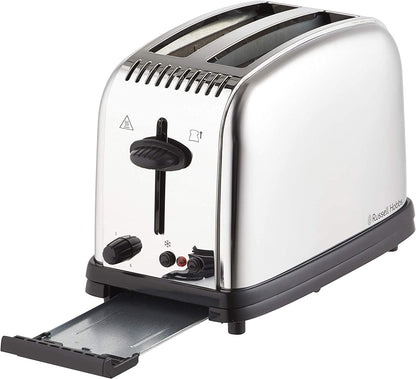 Russell Hobbs RHT12BRU Classic Toaster 2 Slice, Wide Bread Slots, Variable Browning Control