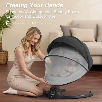 Baby Swings for Infants, BabyGlide Electric Baby Swing with Bluetooth Music