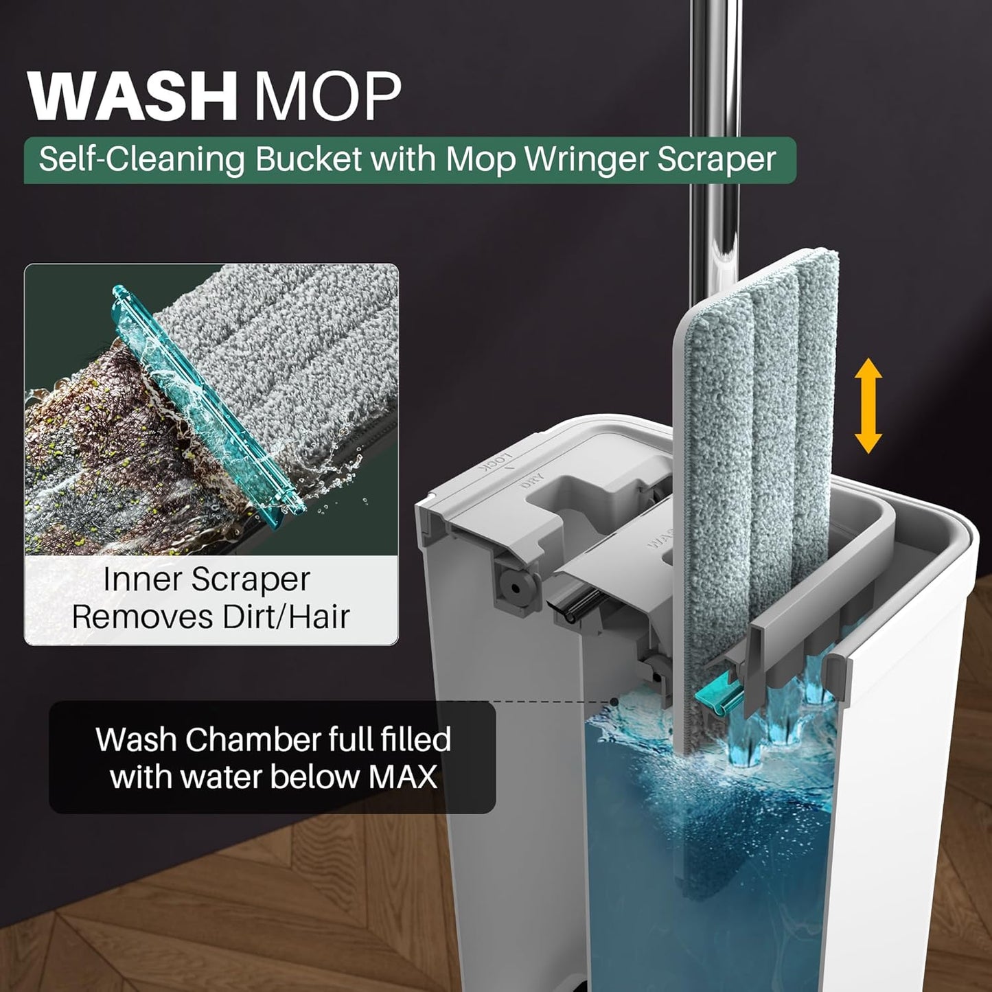 JOYMOOP Mop and Bucket Set with Wringer